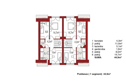 Iskra bliźniak C - Rzut poddasza