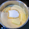 Thumbnail For Granulated Sugar, Evaporated Milk, And Butter In A Saucepan.