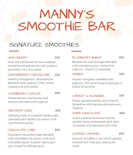 Manny's Smoothie Bar menu 1