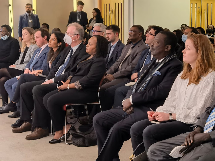 Attendees at the meeting with scholars, researchers and Kenyans in diaspora in Chatham House London on Monday, March 7,2022.