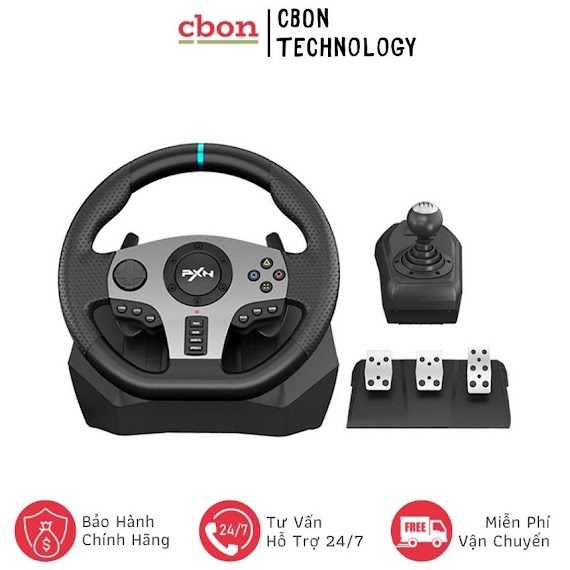 Sale Sập Sàn - Vô Lăng Tập Lái Xe Và Chơi Game Pxn V9 Pro + Số Sàn Gaming Racing Wheel - Cbon Technology