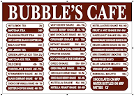 Bubble's Cafe menu 2