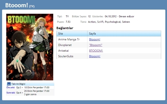 Anime Takvimi Extension Preview image 3