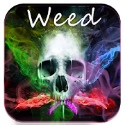 skull colored weed rasta keyboard theme  Icon