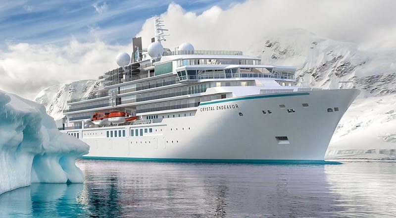 Crystal Endeavor is on course to make her inaugural voyage out of Reykjavík on Sunday.