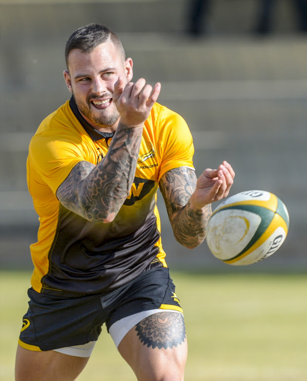 Francois Hougaard of the Springboks during the South African national mens rugby team training session at St Peter's College on June 20, 2017 in Johannesburg.