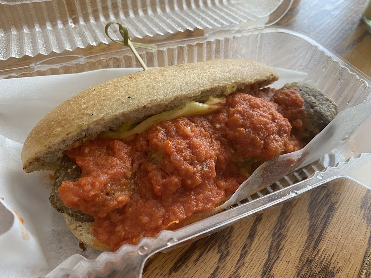 Vegan meatball sandwich