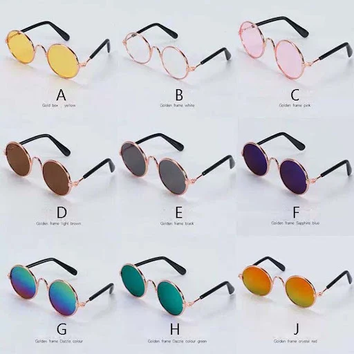 Lovely Vintage Round Pet Sunglasses Reflection Eye wear glasses For Small Dog Cat Animal Photos Props Accessories