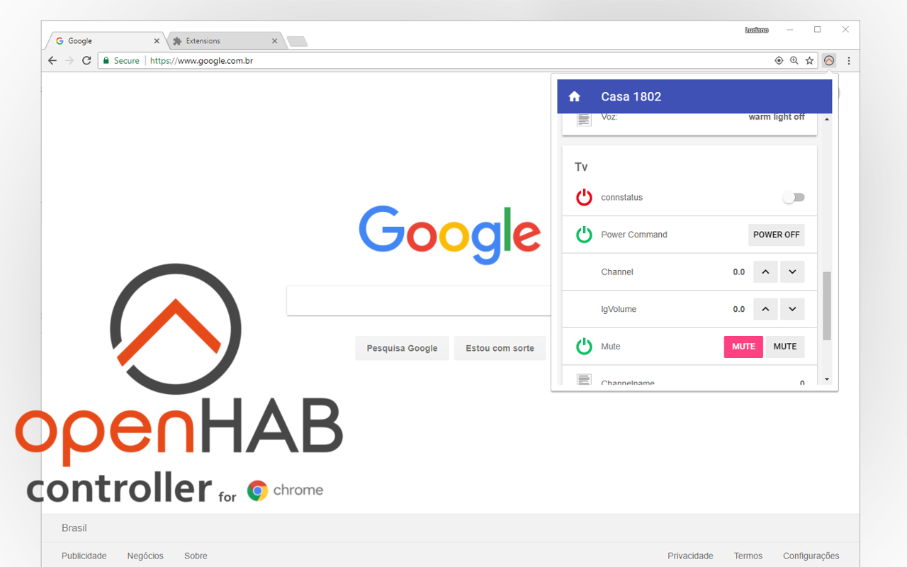 openHAB Chrome Controller Preview image 3