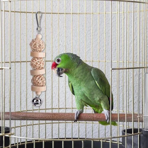 Bird Chew Toys Natural Wood Rattan Ball For Birds Bird Cage Decoration Bird Cage Toy For Budgies Lovebirds Conures Macaw