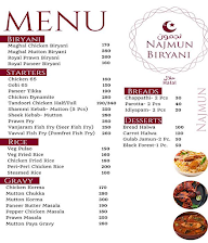 Najmun Biryani- Home Kitchen menu 1