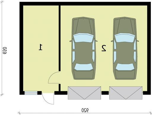 G85a - Rzut garażu