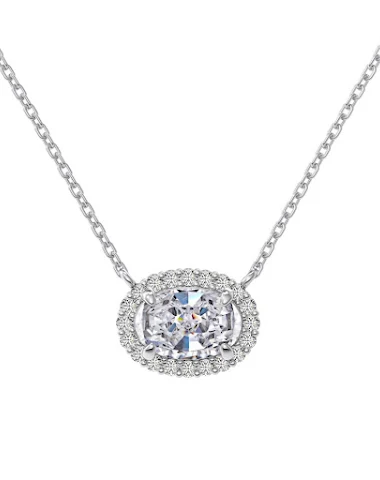 Zilveren S925 ketting met ovale ijs - 3