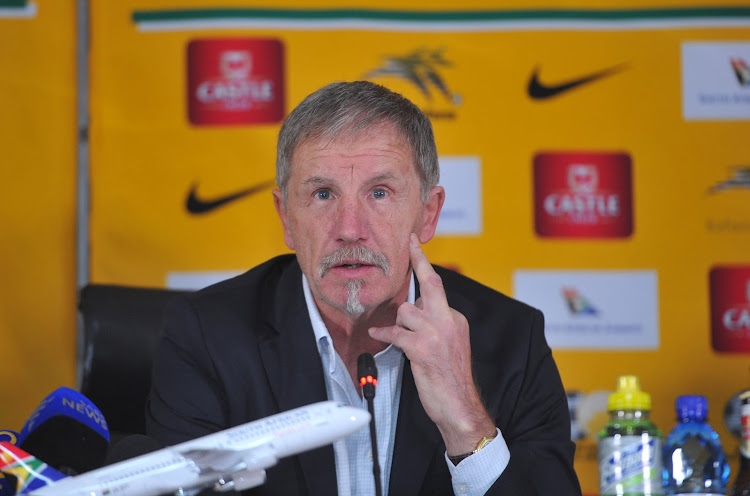 Stuart Baxter coach of South Africa during the South Africa AFCON Qualifier Team Announcement on the 28 August 2018 at SAFA House.