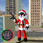 Cover Image of Herunterladen Santa Claus Stickman Rope Hero Gangstar Crime 1.3 APK