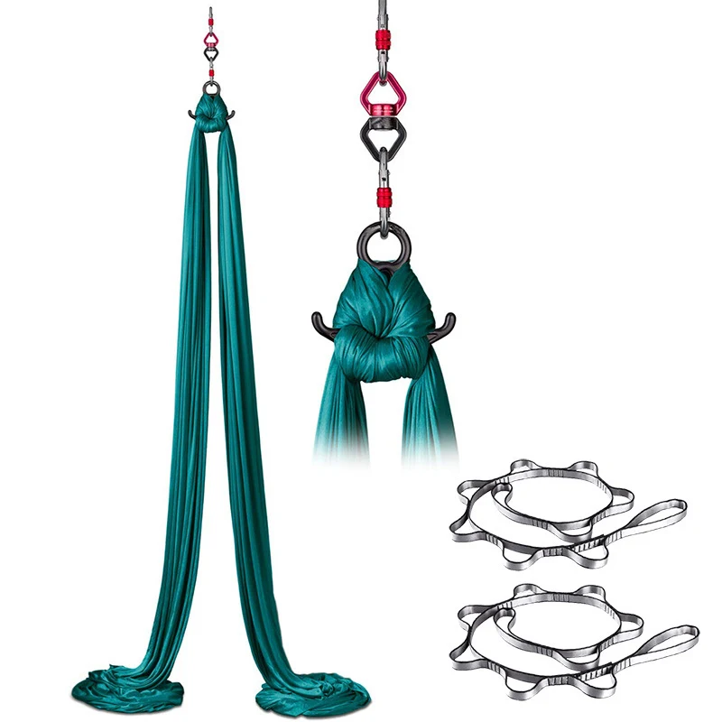 Zijden stretch aerial yoga hangmat voor thuis yoga studio, aerial dance benodigdheden, antislip satijn nylon hangmat