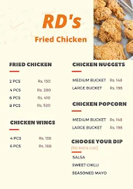 RD's Fried Chicken menu 1