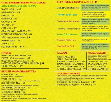 Doctor Juice menu 