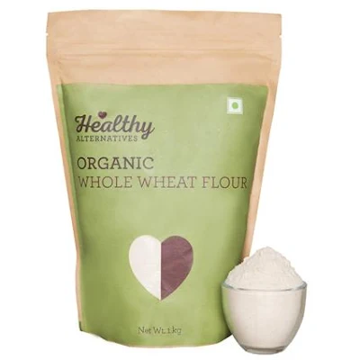 Healthy Ha Organic Whole Wheat Flour - 1 kg