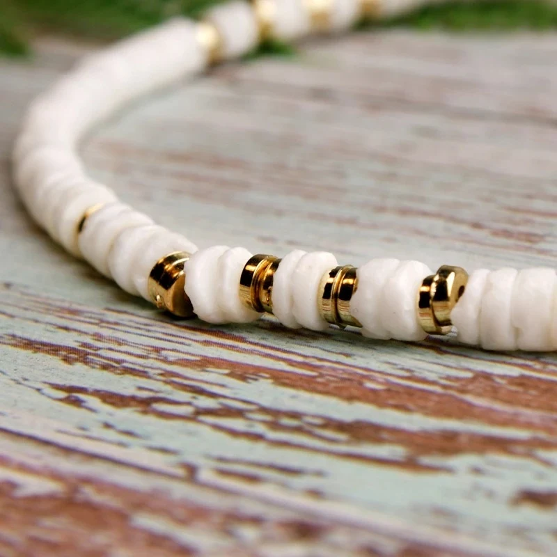 Title 4, Collar de conchas naturales rotas para mujer, m...