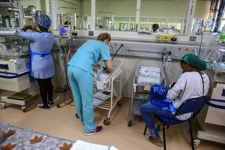 Intern doctors doing rounds in the neonatal wards at Rahima Moosa Mother and Child Hospital. File image.