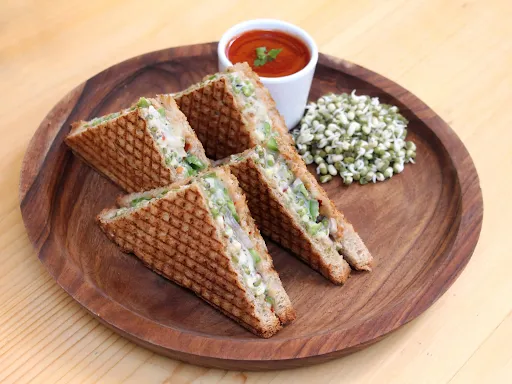 Soaked Green Gram Grilled Sandwich