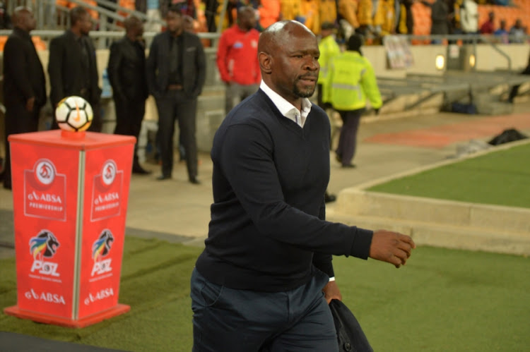 Embattled Kaizer Chiefs head coach Steve Komphela during the Absa Premiership match against SuperSport United at FNB Stadium on August 23, 2017 in Johannesburg, South Africa.