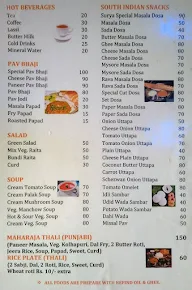 Surya Restaurant menu 4