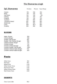 The Shawarma Singh menu 1