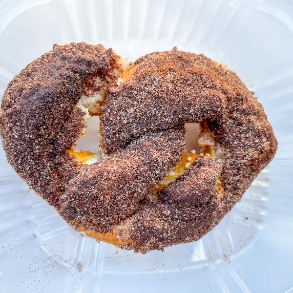 Cinnamon Sugar Bavarian pretzel