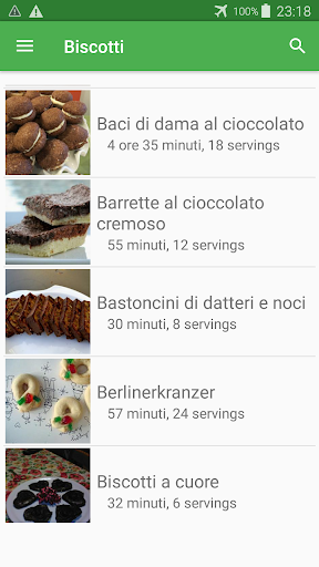 Biscotti ricette di cucina gratis in italiano.
