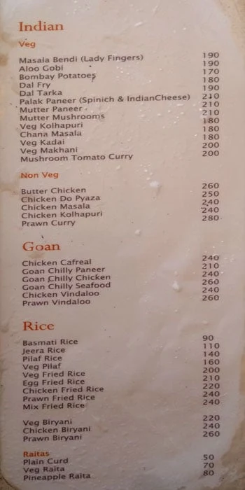 The Bongo menu 