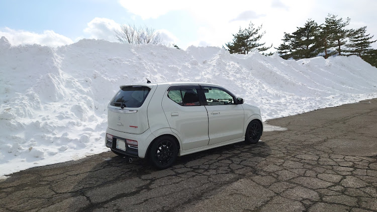 アルトワークスの雪と愛車・小泉今日子・KKPP・あなたに会えてよかった・まだまだ冬に関するカスタム事例の投稿画像2枚目