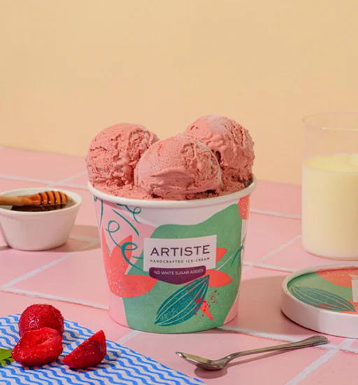 Strawberry Creme Ice Cream 600 Ml