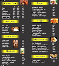 Darjeeling cafe menu 2