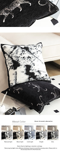 Title 15, Leopard Couch Pillow Without Core Back Cushion,...