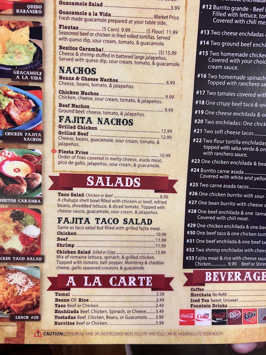 Acambaro Mexican Restaurant gluten-free menu