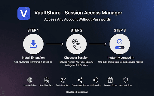 VaultShare - Session Access Manager screenshot 1