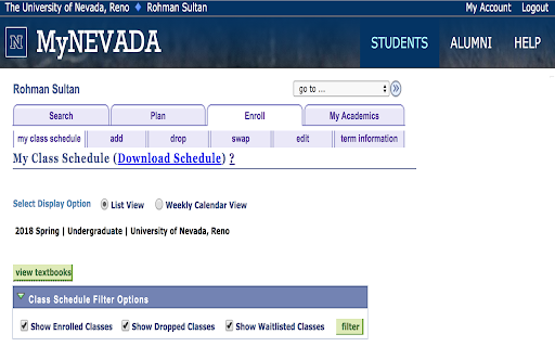 MyNevada Schedule Downloader