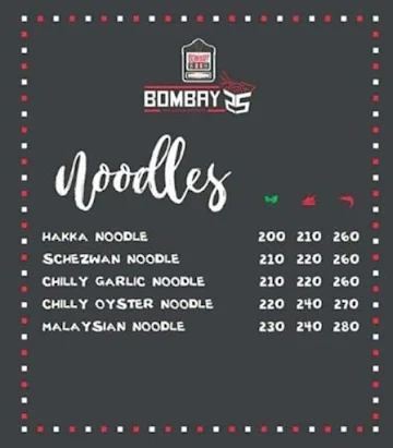 Mombay 25 menu 