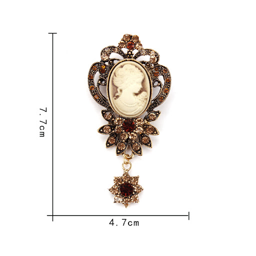 Title 31, Retro Palace Brooch Female, Anti-Light, Europea...