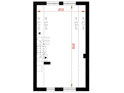 Rezolutny N pa - A112N/1 - Rzut poddasza do indywidualnej   adaptacji (47,4m2  powierzchni użytkowej)