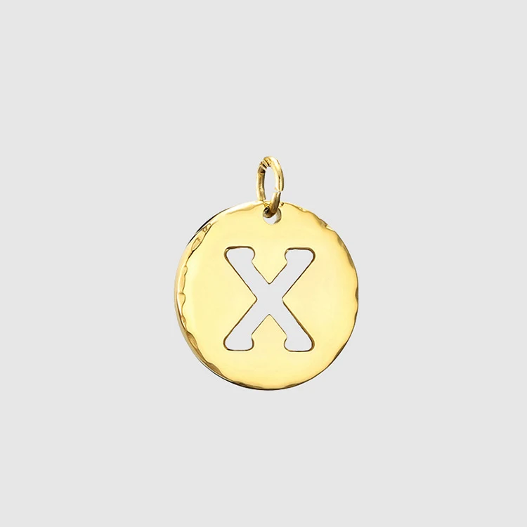 Pendentif Lettre Goutte d'Huile en Acier Inoxydable DIY Créez Votre Bijou Personnalisé Élégance Durable Fabrication Artisanale Cadeau Unique