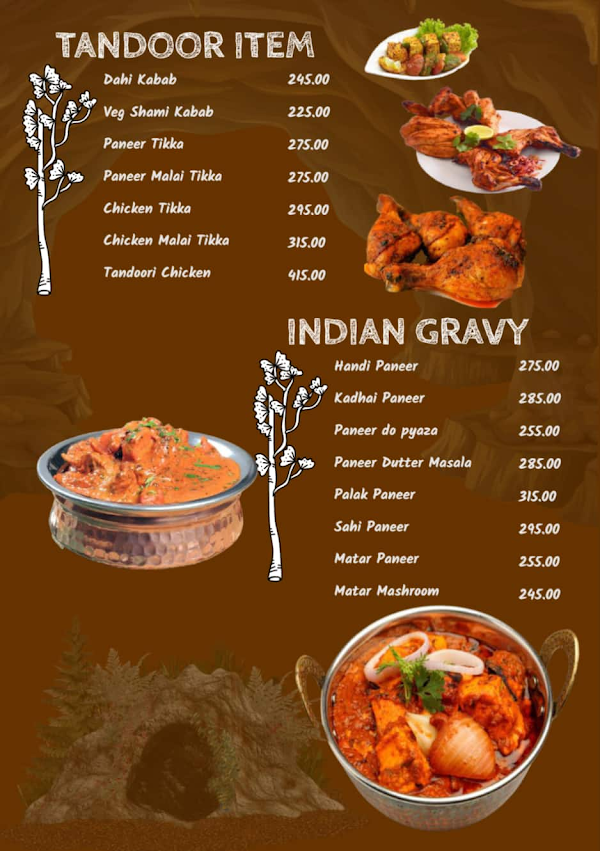 Cave Town Lounge menu 