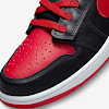 air jordan 1 hi flyease black/white/fire red