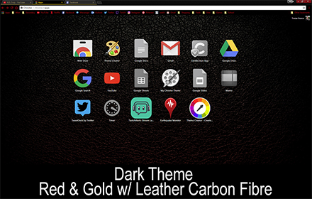 Dark Red & Gold Leather Carbon Fibre small promo image