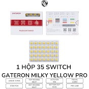 Switch Gateron Milky Yellow Pro Switch (5 Pin) - Hộp Đóng Gói Kèm Khay Đựng 35 Switch