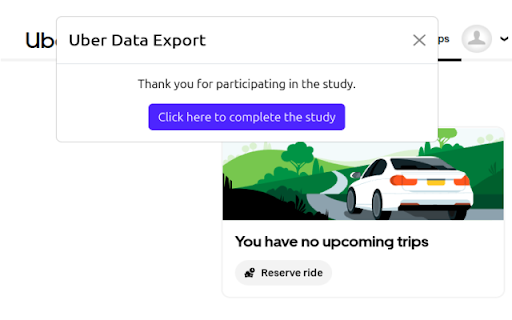 Uber Data Export