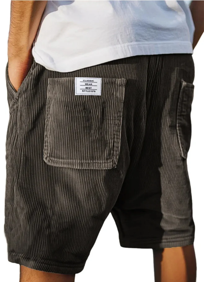 Title 3, Herren Cordshorts mit Mehrfach-Taschen und Mark...