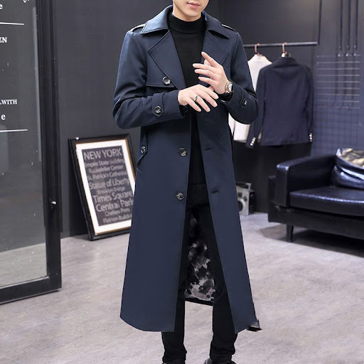 Title 4, Mens Knee Length Windbreaker Long Coat for ult...